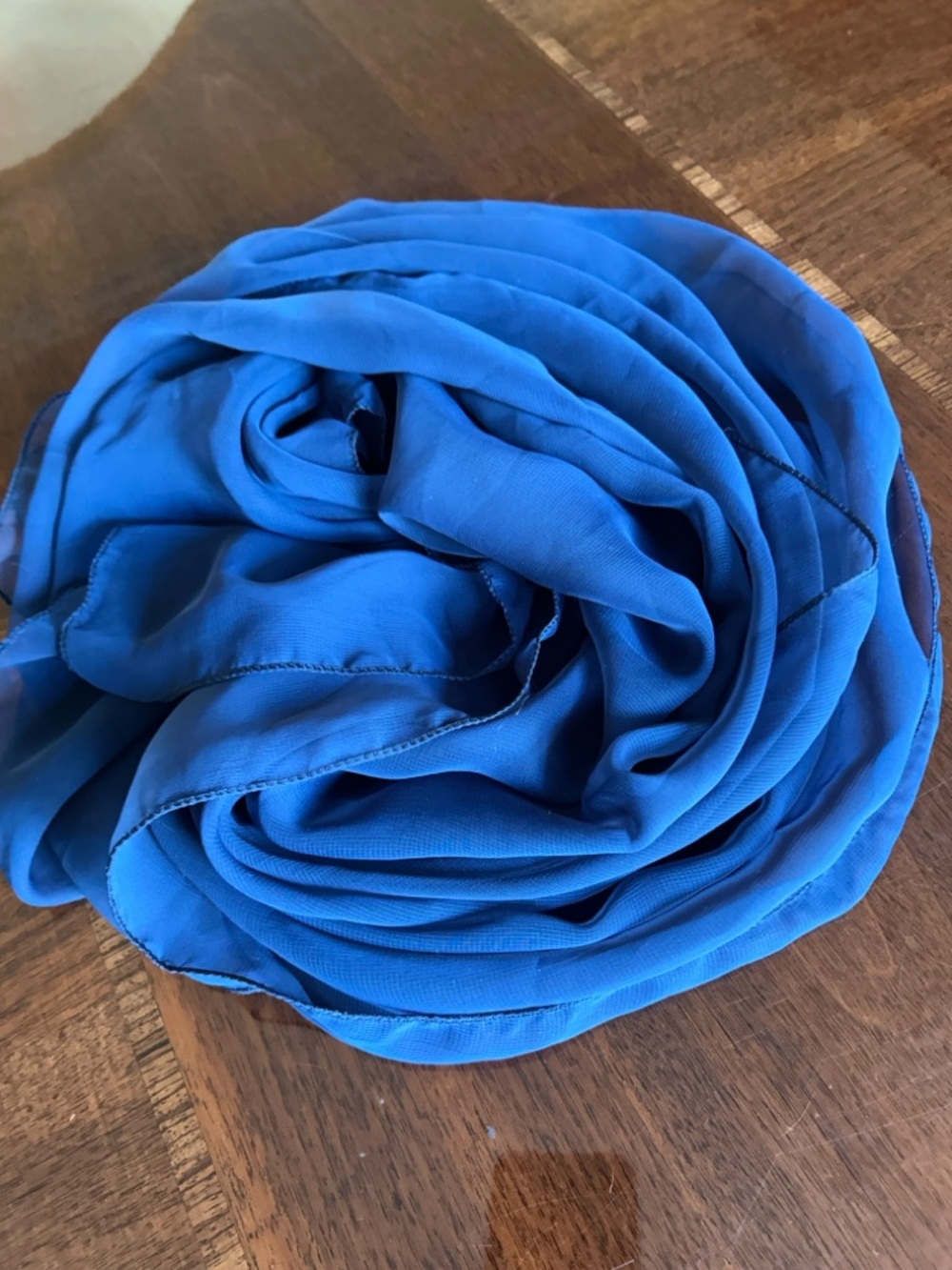 Navy Blue Chiffon Scarf 20“ x 64“
